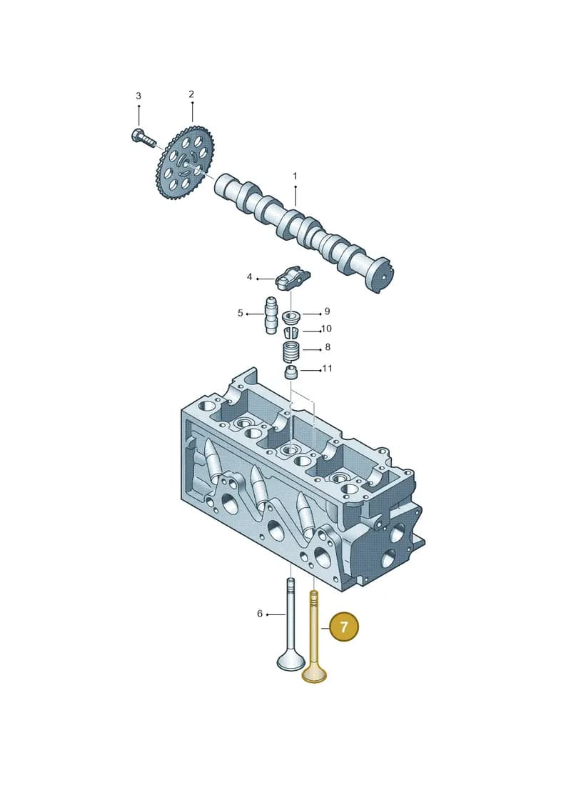 03D109611A — Volkswagen Polo (2008-2009) diagram 253109030, position 7