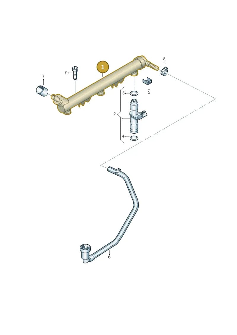 03D133329B — Volkswagen 06A platform diagram 672133550, position 1