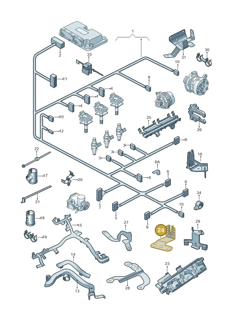 03E971501 — Skoda Rapid (2012-2022) diagram 225971030, position 24