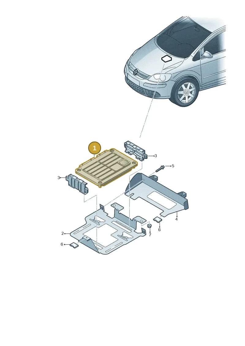 03F906070GA5M0 — Volkswagen Golf Plus (2011-2014) diagram 730906200, position 1