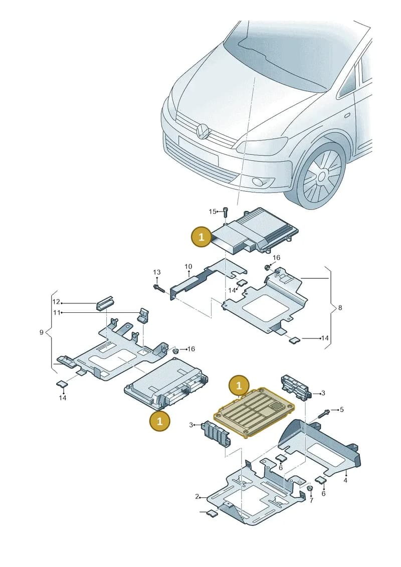 03F906070GK2KC — Volkswagen Caddy Maxi Kombi (2010-2015) diagram 690906220, position 1