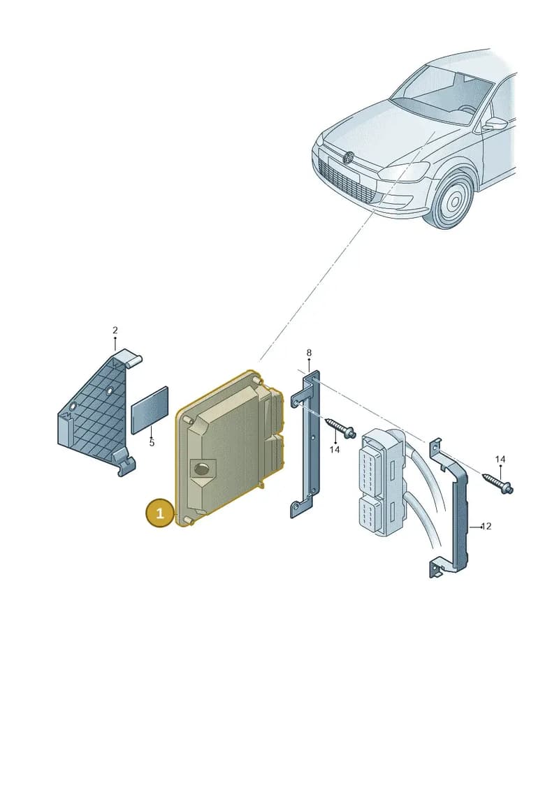 03F906070KC602 — Volkswagen Polo (2009-2014) diagram 747906200, position 1