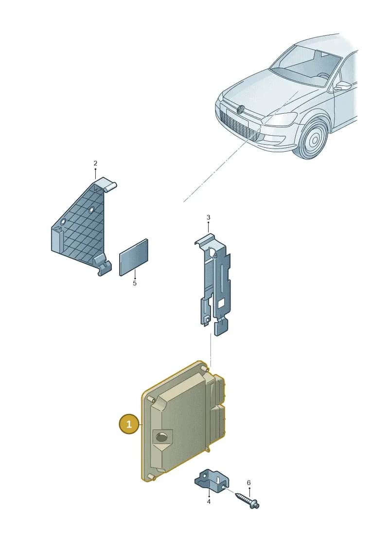03F906070KC621 — Volkswagen Polo 1.6 (2013-2022) diagram 766906220, position 1