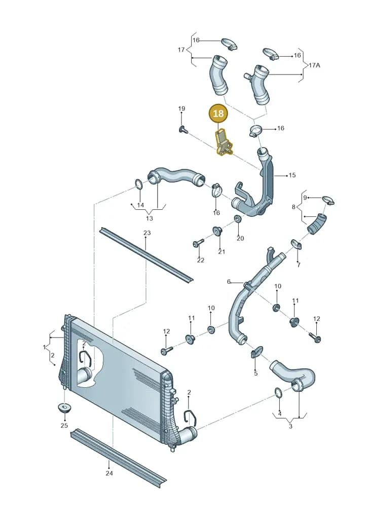 03G906051K — Volkswagen Jetta variant (2009-2014) diagram 685145900, position 18