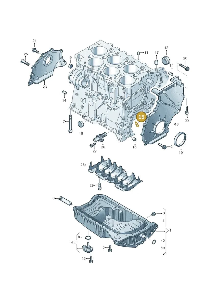 03H103157A — Volkswagen Teramont (2016-2021) diagram 809103300, position 15