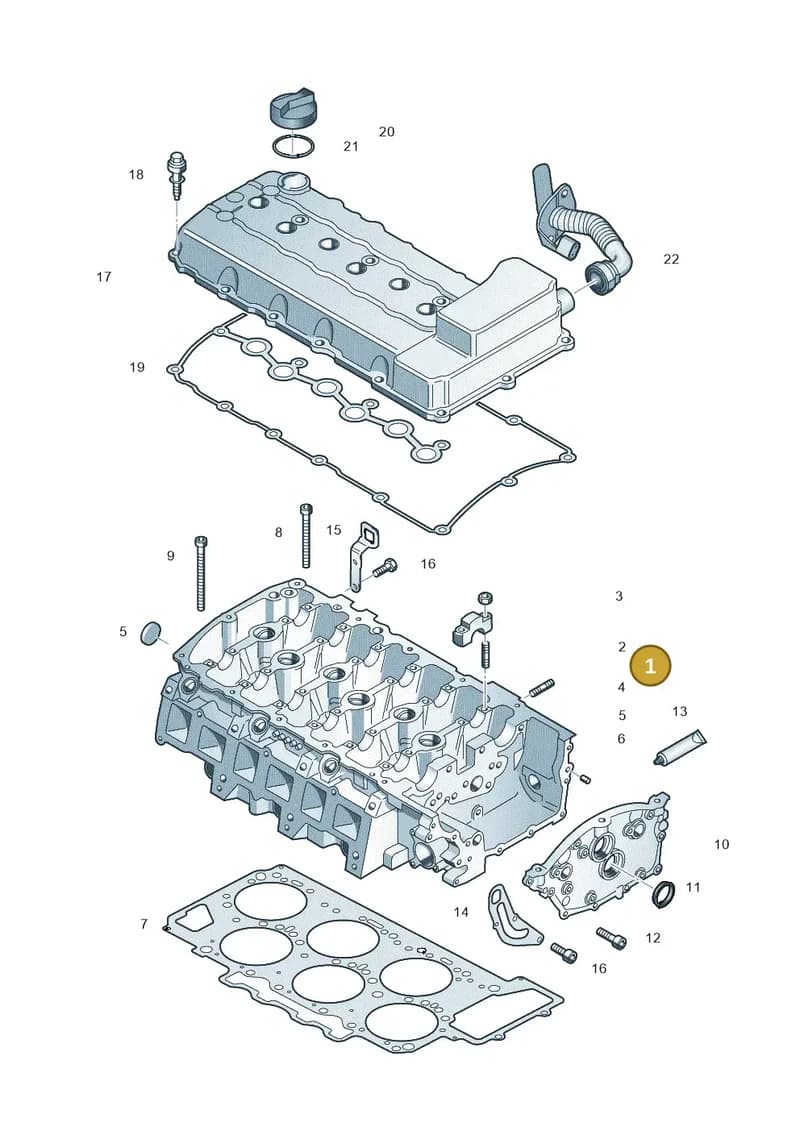 03H103351D — Volkswagen Touareg (2014-2018) diagram 460103650, position 1