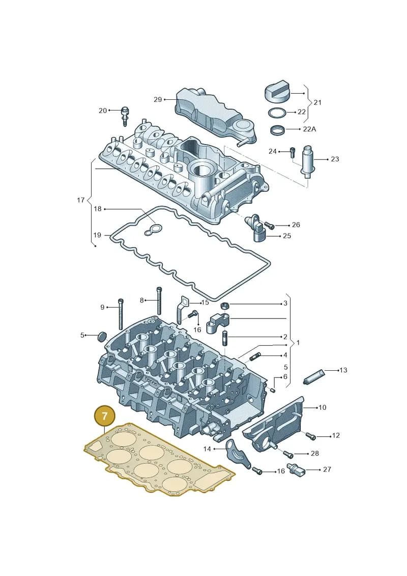 03H103383L — Volkswagen Teramont (2016-2021) diagram 809103600, position 7