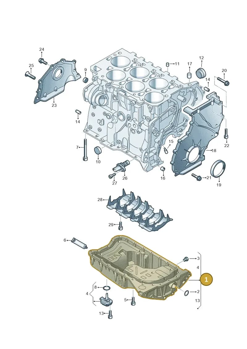 03H103601AG — Volkswagen Teramont (2021-2023) diagram 809103300, position 1
