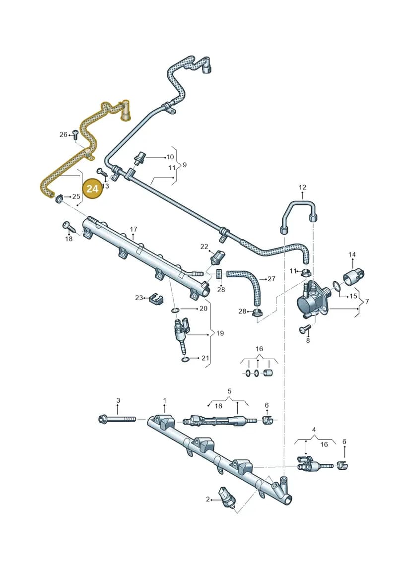 03H133322N — Volkswagen Teramont (2021-2023) diagram 809133200, position 24