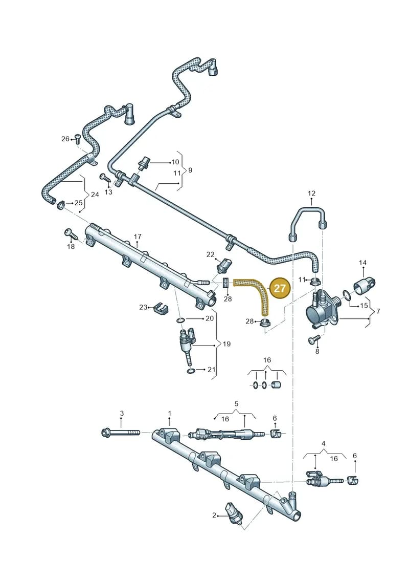 03H133323J — Volkswagen Teramont (2021-2023) diagram 809133200, position 27
