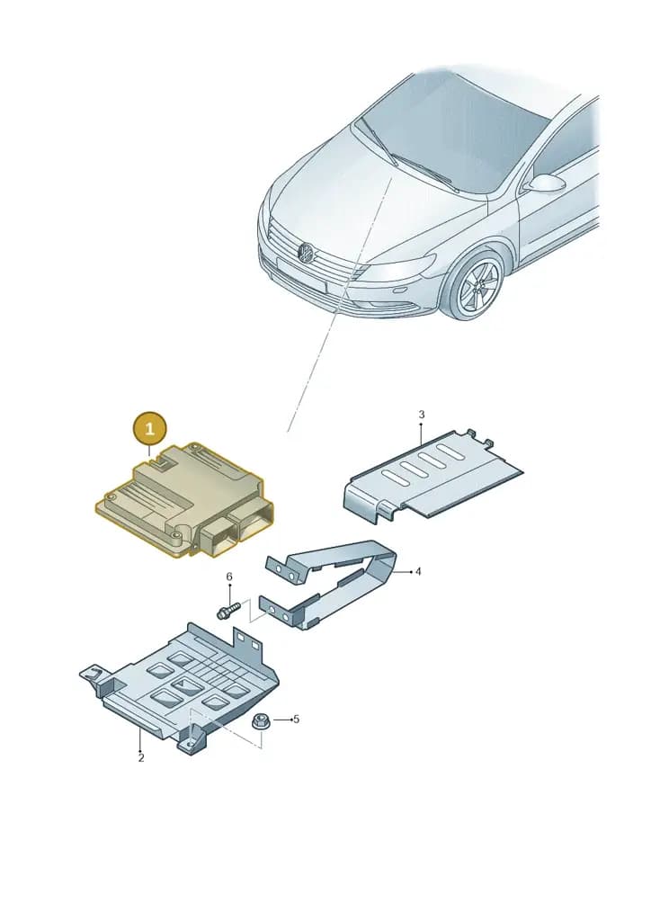 03H906023M — Volkswagen Passat CC (2011-2016) diagram 737906200, position 1