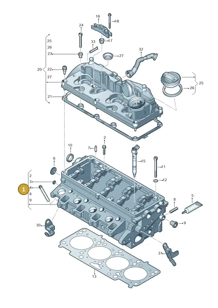 03L103265H — Volkswagen Amarok (2022-) diagram 749103500, position 1