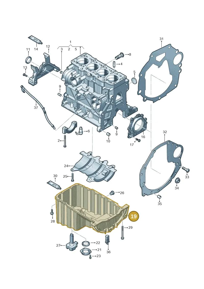 03L103603L — Volkswagen Crafter 35 panel (2011-2016) diagram 722103300, position 19