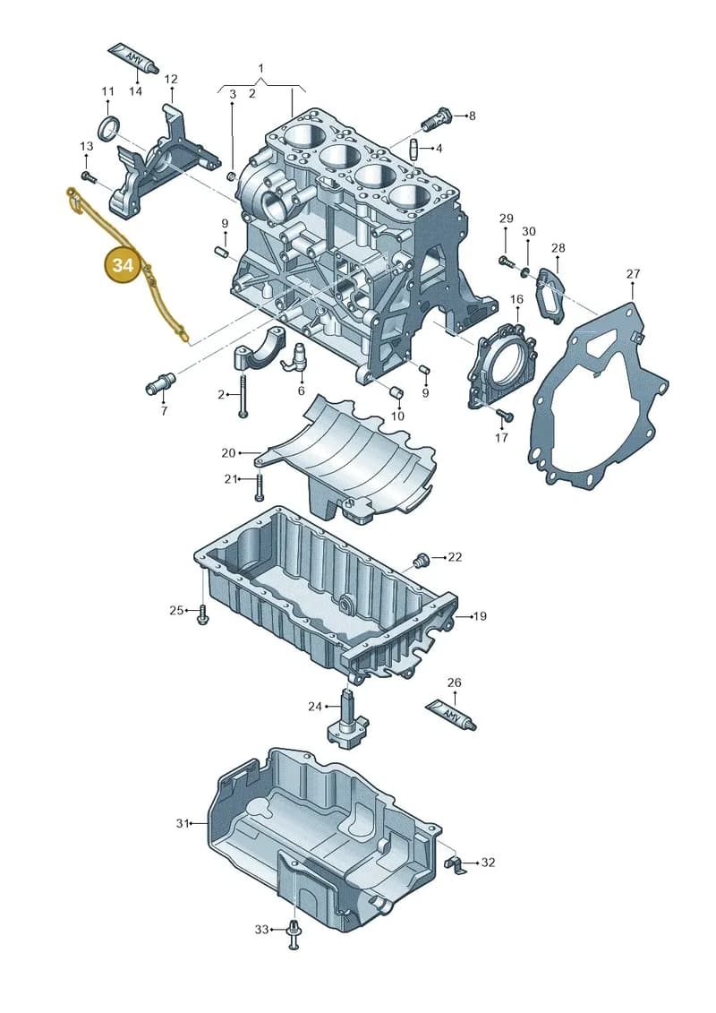 03L103634E — Volkswagen Jetta             "USA"05> (2005-) diagram 651103200, position 34