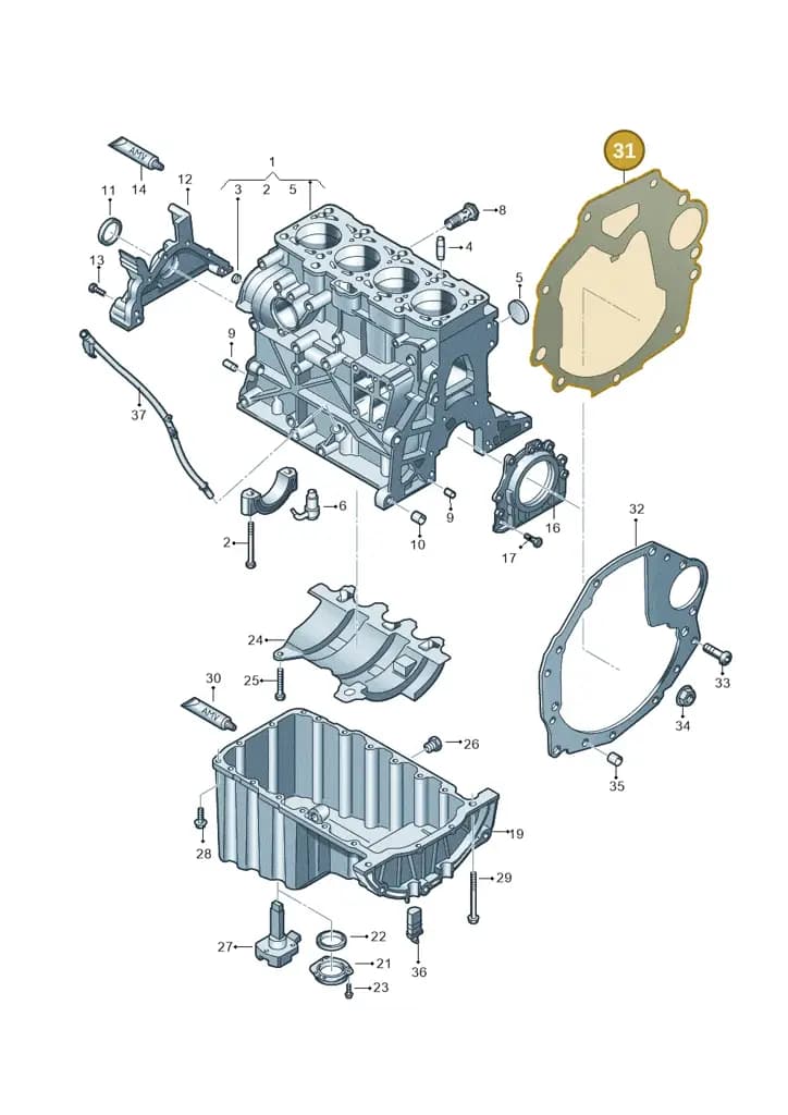 03L103647D — Volkswagen Crafter 35 panel (2011-2016) diagram 722103300, position 31