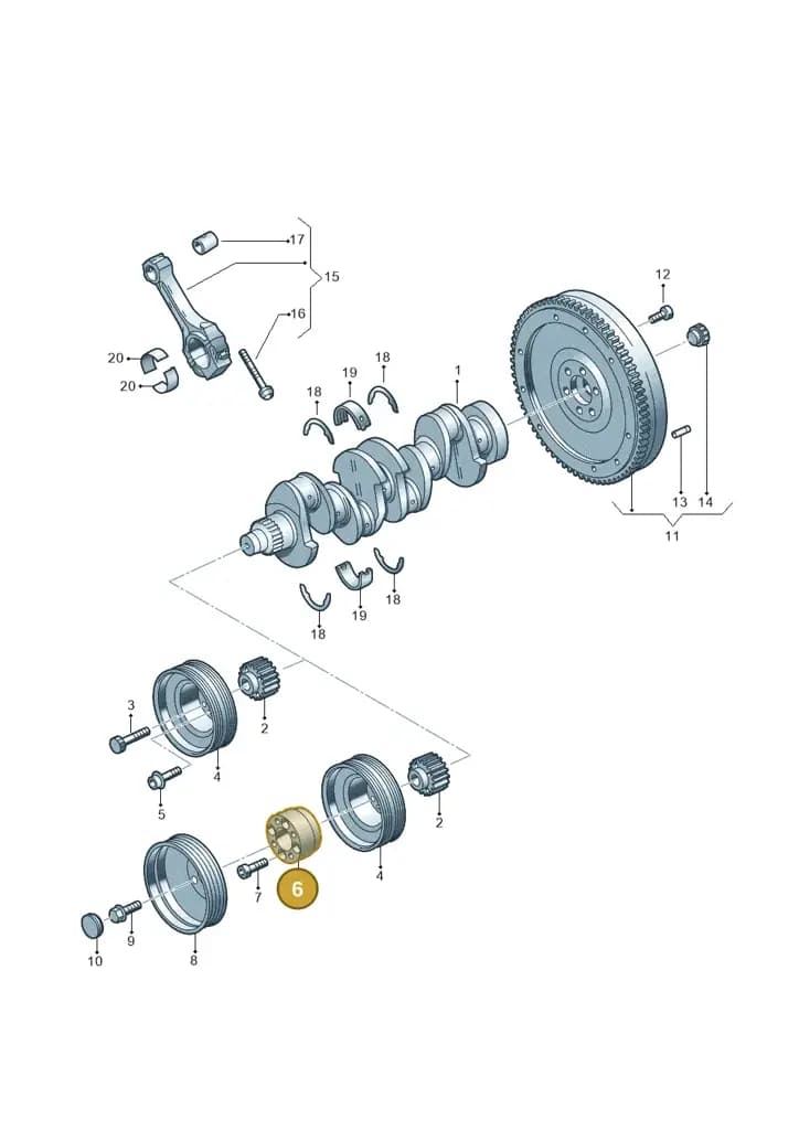 03L105215 — Volkswagen Crafter 35 panel (2011-2016) diagram 722105100, position 6