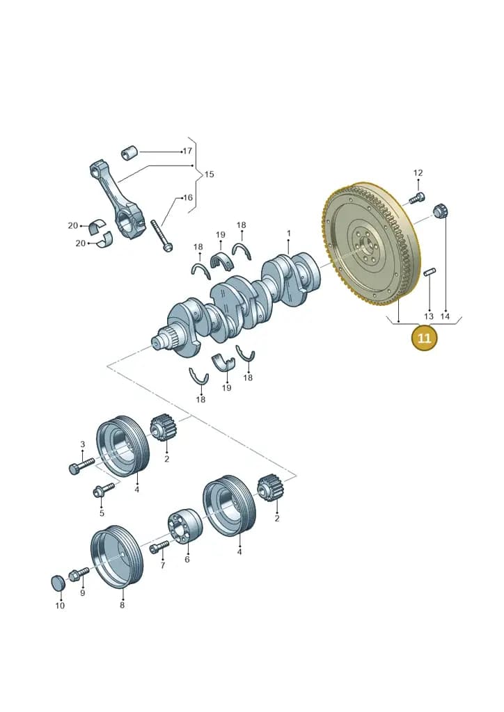 03L105266BG — Volkswagen Crafter 35 panel (2011-2016) diagram 722105100, position 11