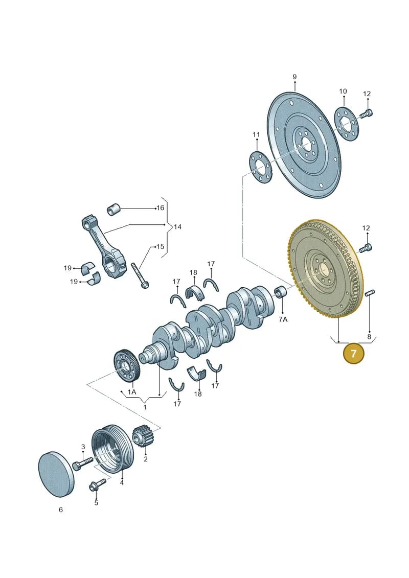03L105266CG — Volkswagen Tiguan 4Motion (2011-2018) diagram 634105300, position 7