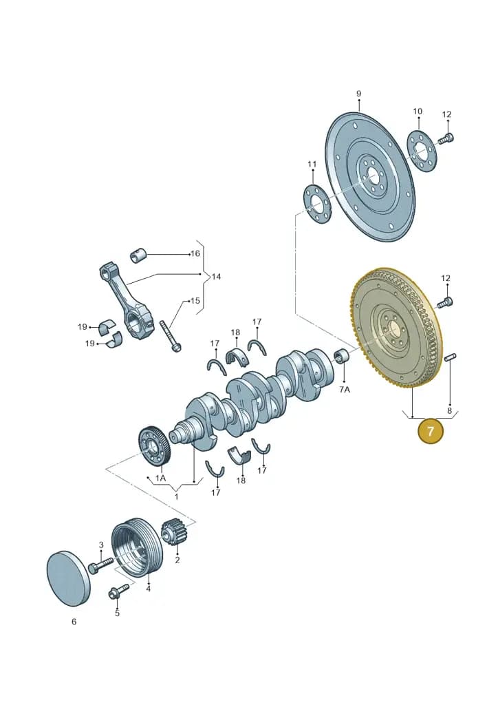 03L105266R — Volkswagen TIGUAN 08> (2007-) diagram 634105300, position 7