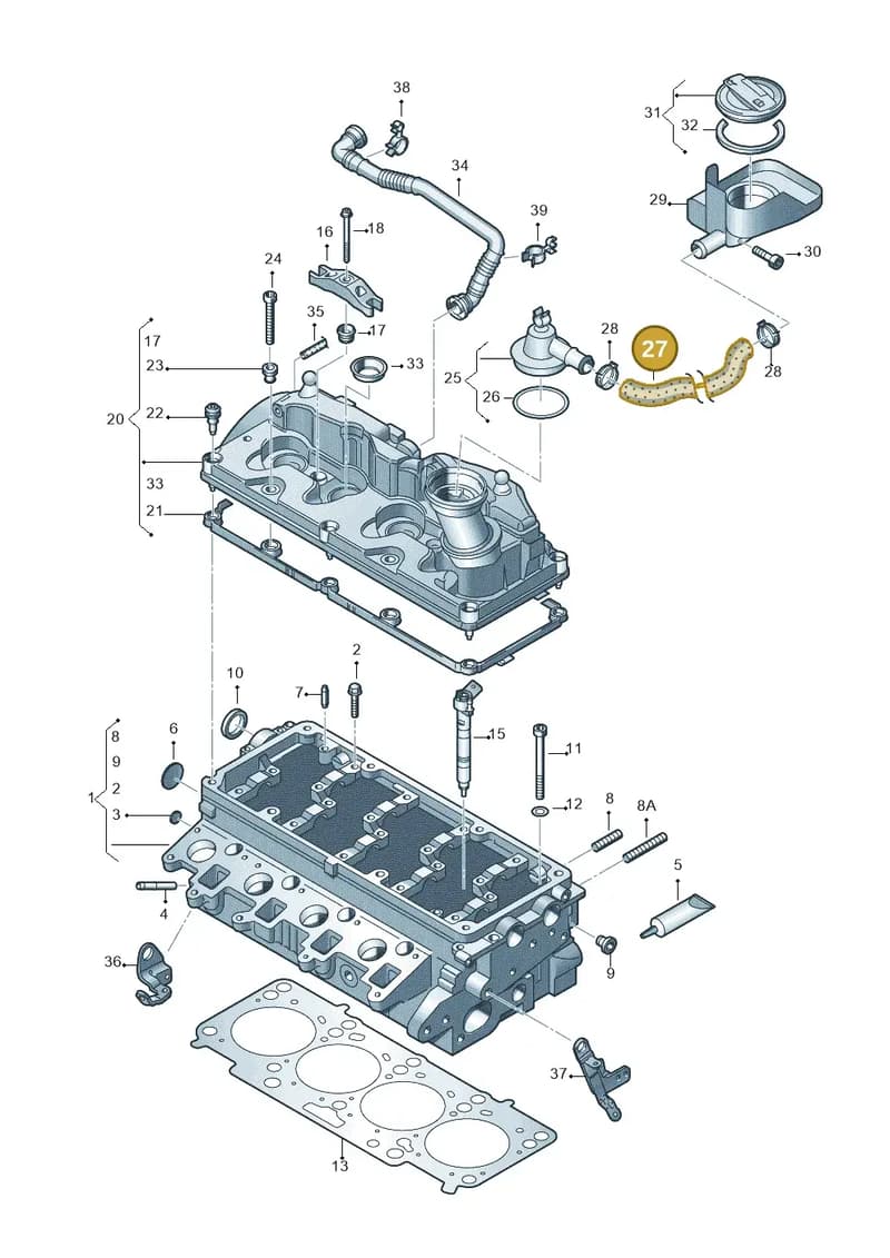 03L115310 — Volkswagen Crafter 35 panel (2011-2016) diagram 722103600, position 27