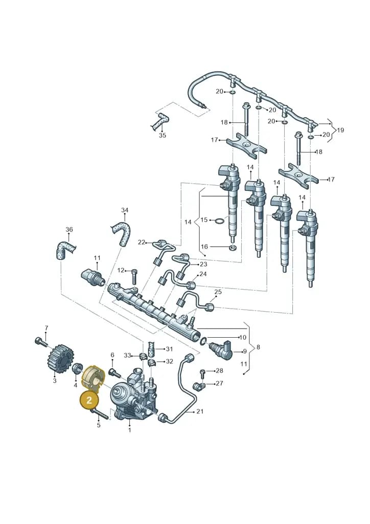 03L130238B — Volkswagen Crafter 35 panel (2011-2016) diagram 722130300, position 2