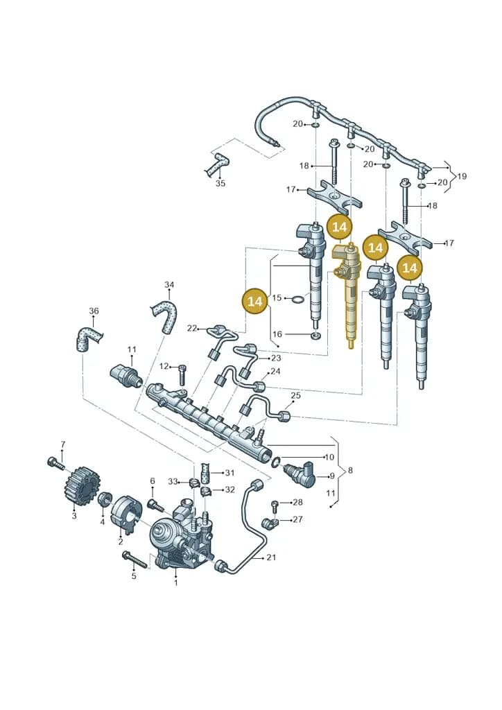 03L130277P — Volkswagen Crafter 35 panel (2011-2016) diagram 722130300, position 14