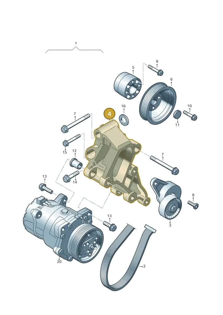 03L260881 — Volkswagen Crafter 35 panel (2011-2016) diagram 722260300, position 4