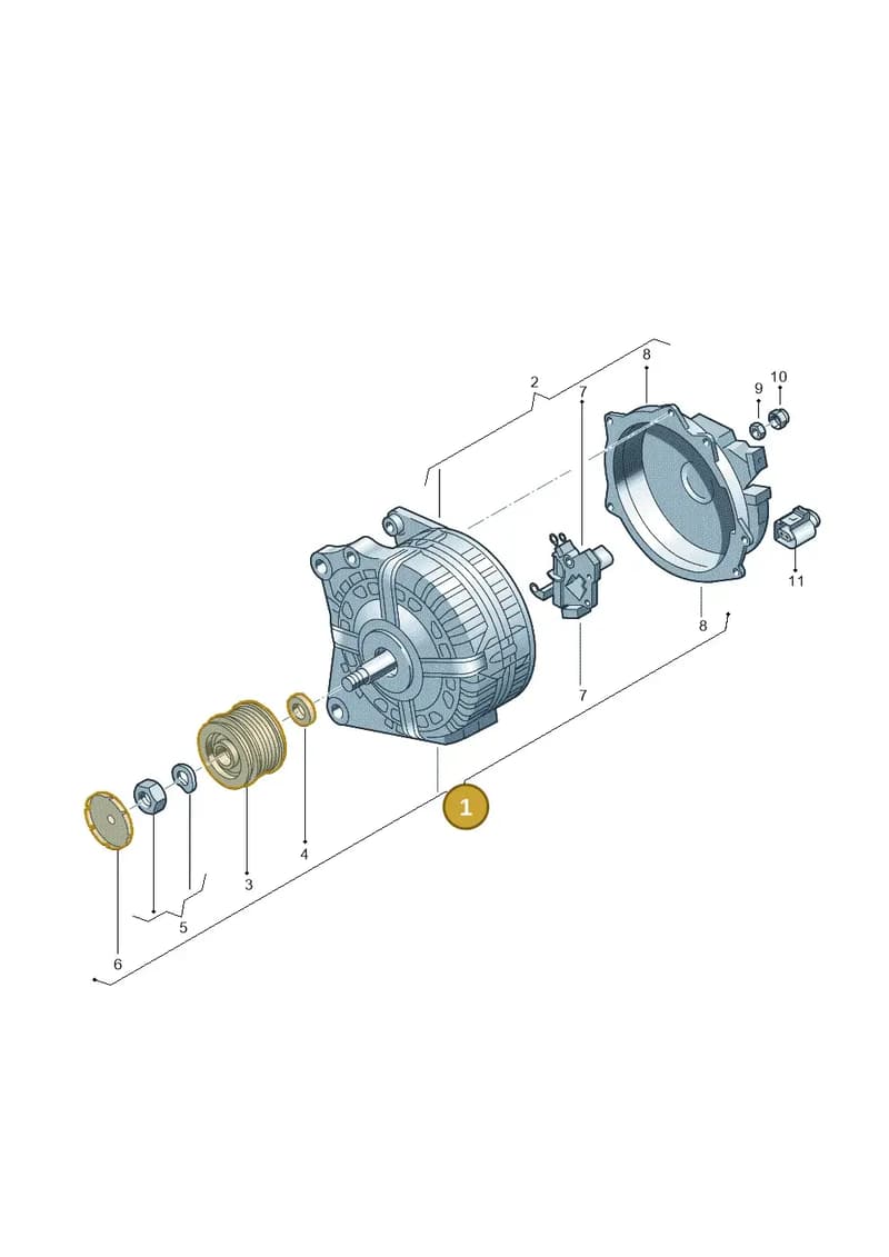 03L903024R — Volkswagen Amarok twin cab (2012-2016) diagram 737903000, position 1