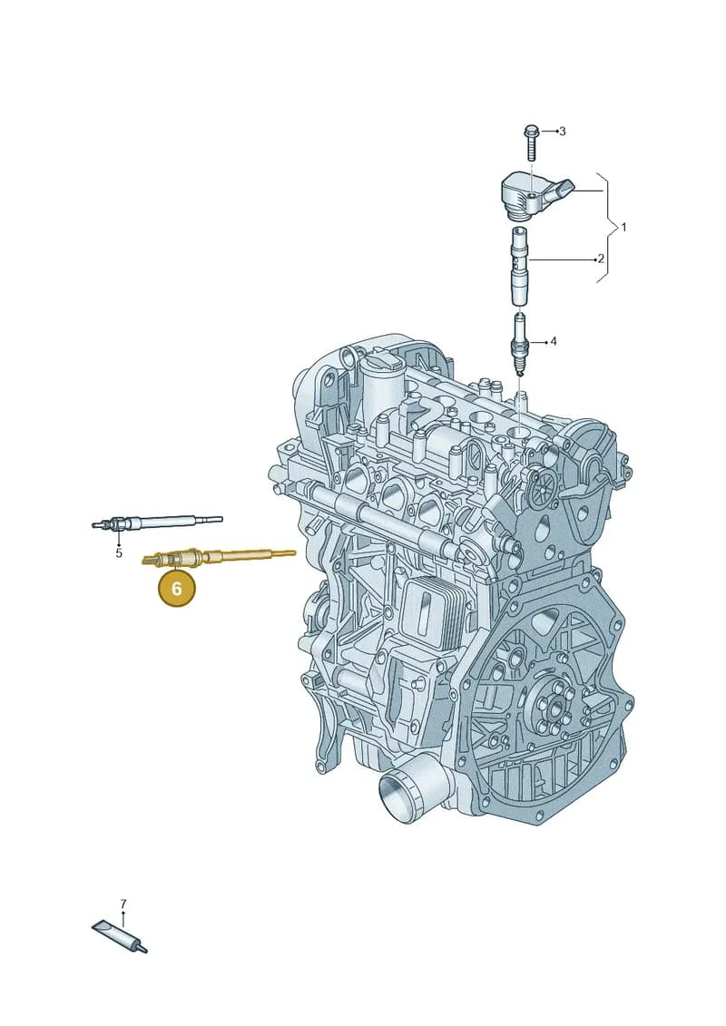 03L905061L — Volkswagen Tiguan (2016-2024) diagram 746000010, position 6