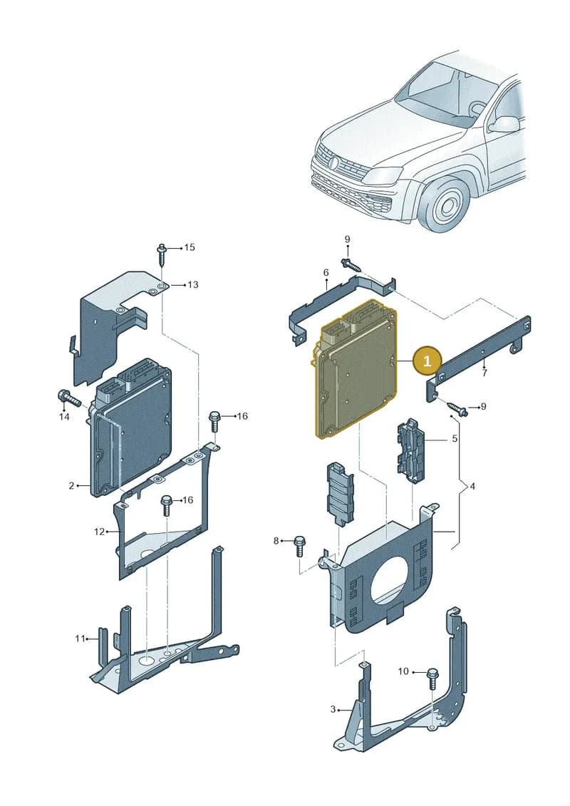 03L906012GF2HA — Volkswagen Amarok (2016-2022) diagram 894906220, position 1