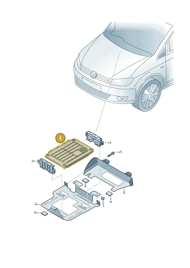 03L906018CA — Volkswagen Caddy Maxi Kombi (2010-2015) diagram 690906200, position 1