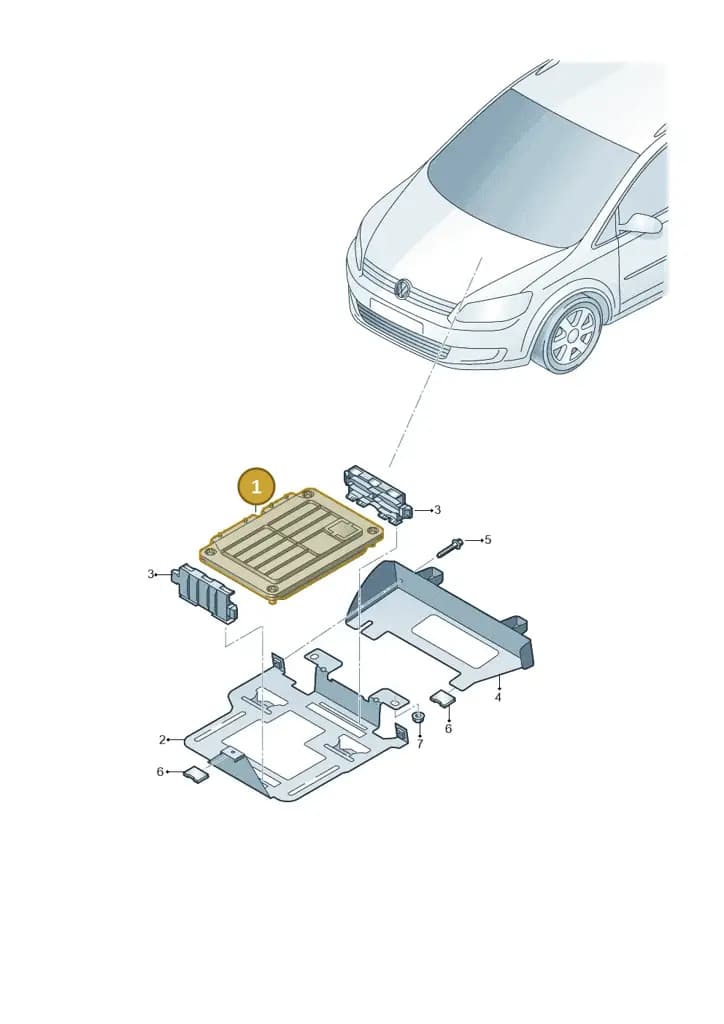 03L906018D — Volkswagen Touran 2.0 (2010-2015) diagram 694906200, position 1