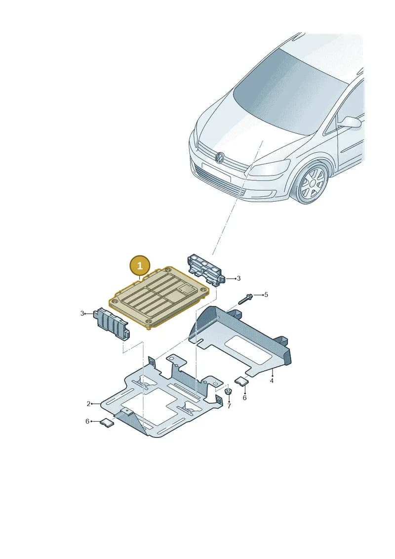 03L906023PH1T0 — Volkswagen Touran 2.0 (2010-2015) diagram 694906200, position 1