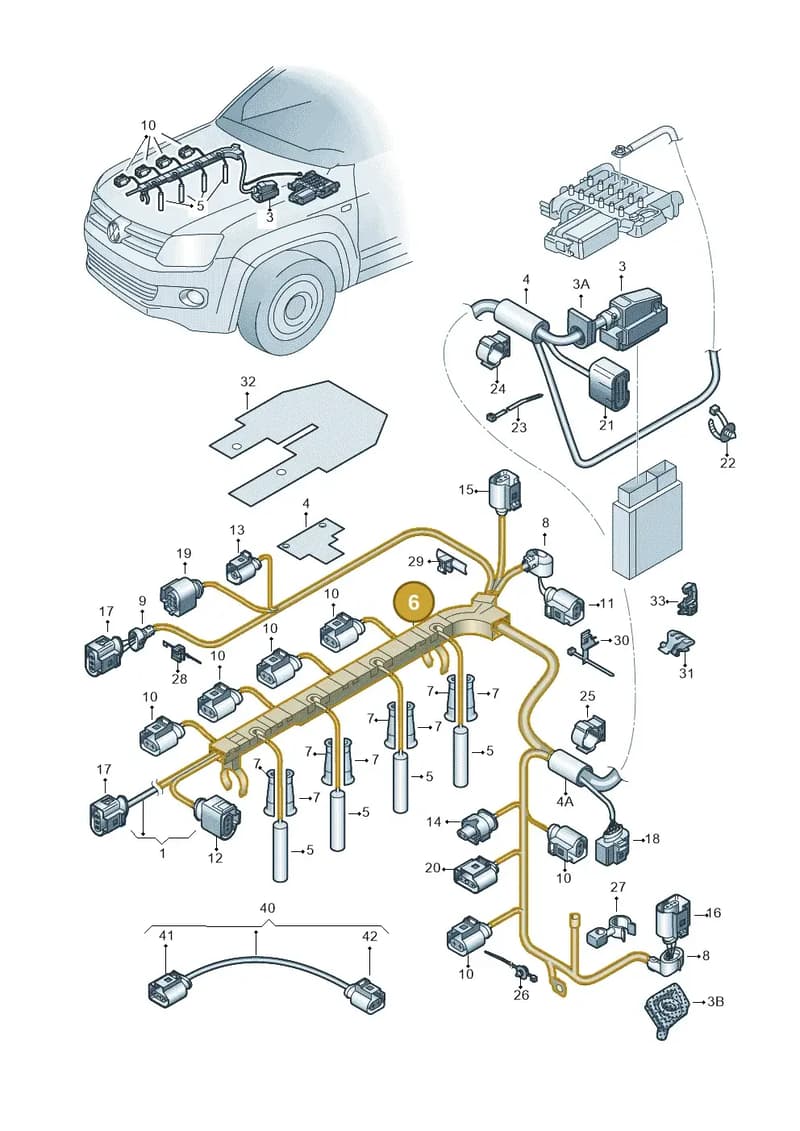 03L971824H — Volkswagen Amarok twin cab (2012-2016) diagram 683971050, position 6