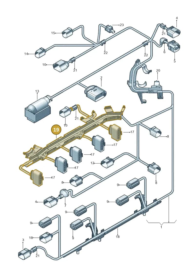 03L971824H — Volkswagen New beetle (2011-2016) diagram 715971050, position 19