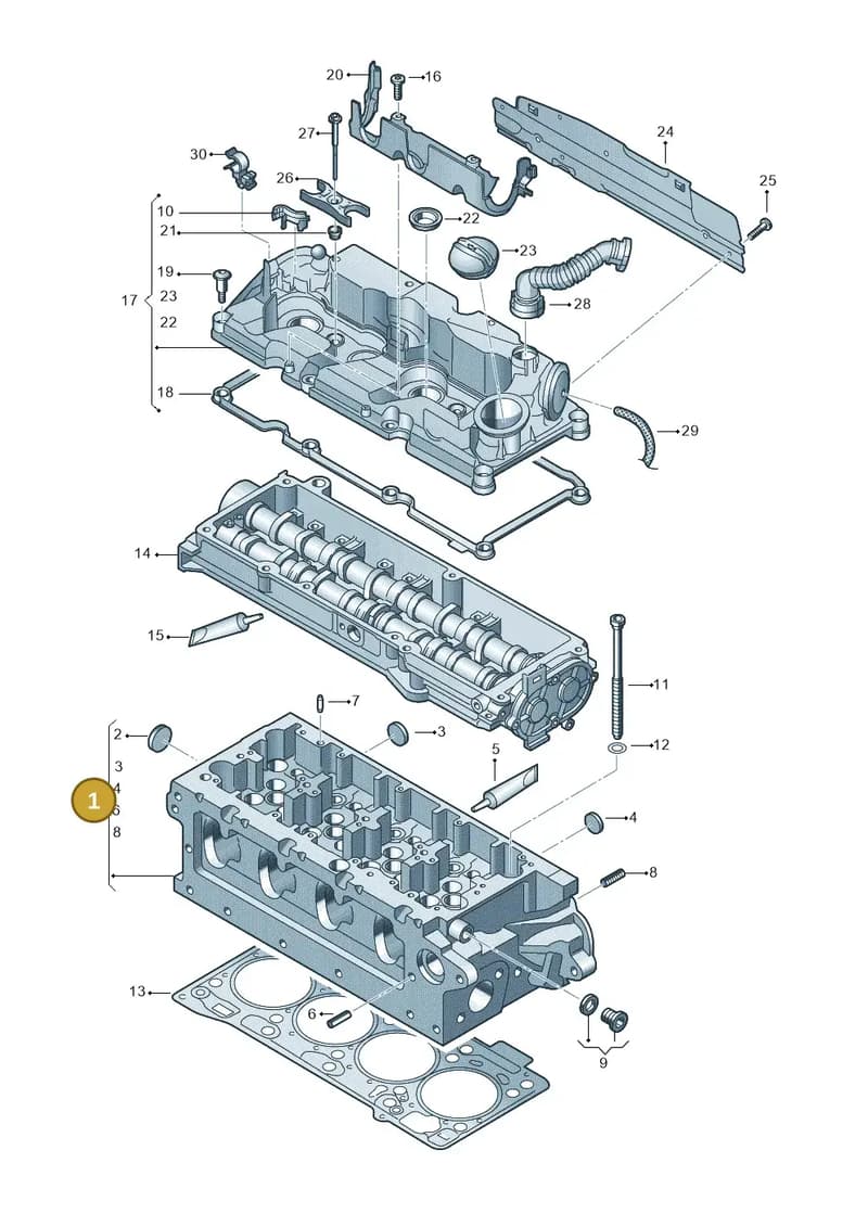 03N103061AX — Skoda Kodiaq (2016-2024) diagram 793103650, position 1