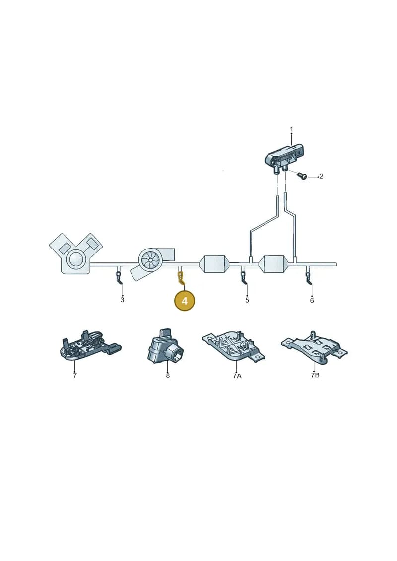 03N907807P — Volkswagen Tiguan (2017-) diagram 833906015, position 4