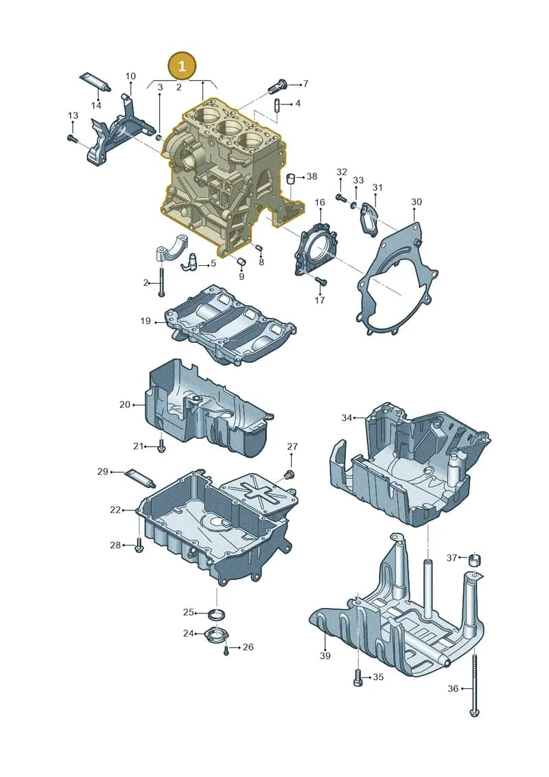 03P103011A — Volkswagen Polo (2009-2014) diagram 677103260, position 1