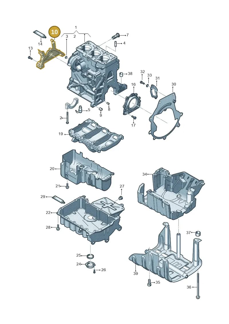 03P103151 — Volkswagen Polo (2009-2014) diagram 677103260, position 10