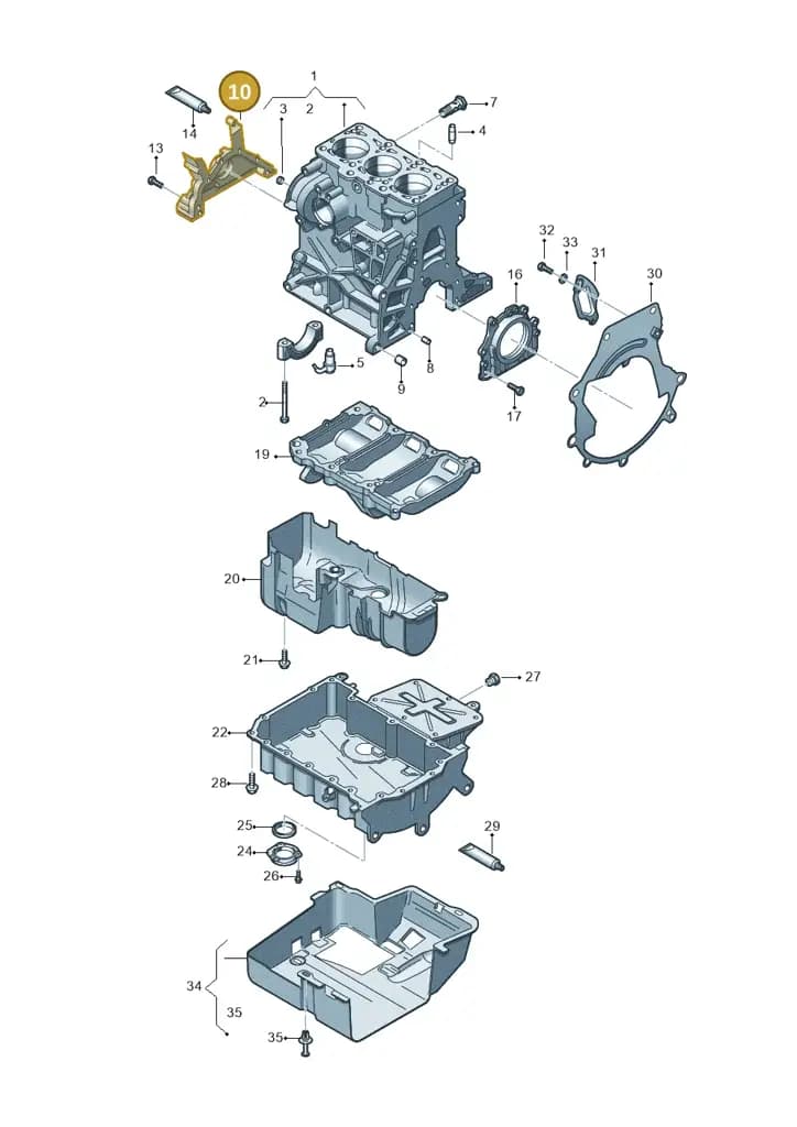 03P103151 — Volkswagen Polo (2012-2014) diagram 672103150, position 10