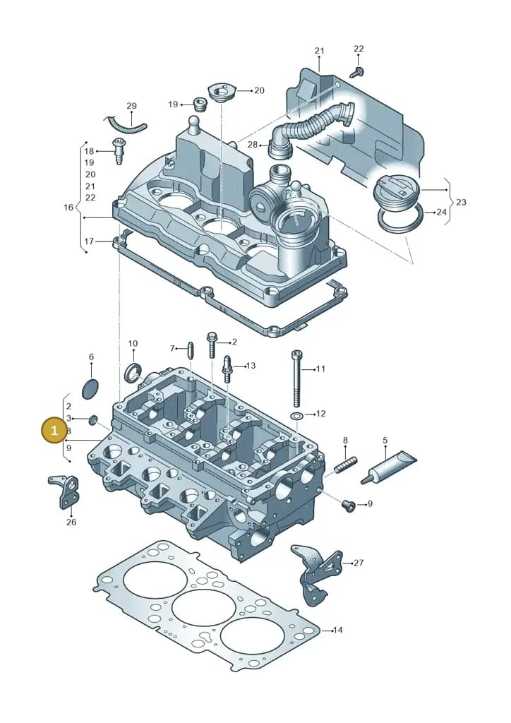 03P103265 — Volkswagen Polo (2014-2022) diagram 672103450, position 1