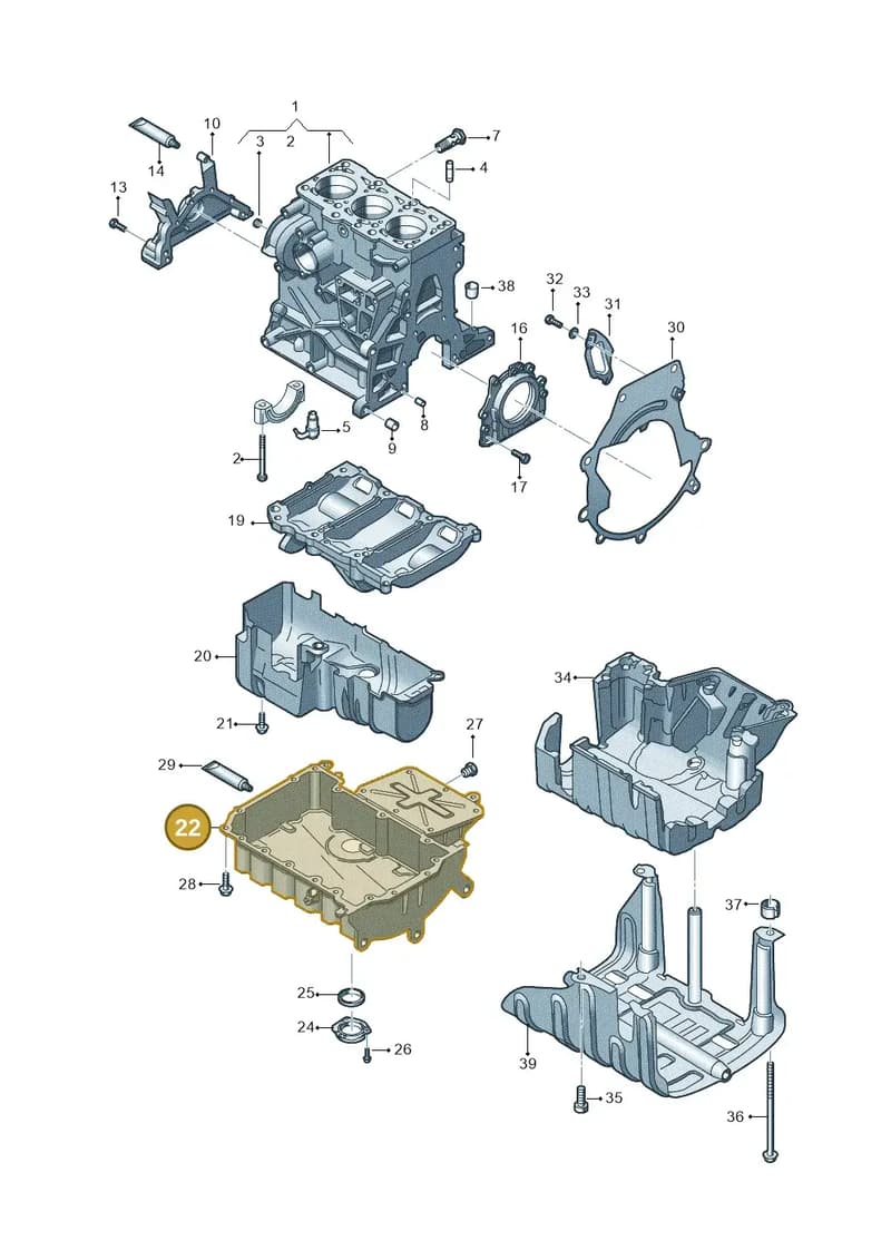03P103602A — Volkswagen Polo (2009-2014) diagram 677103260, position 22
