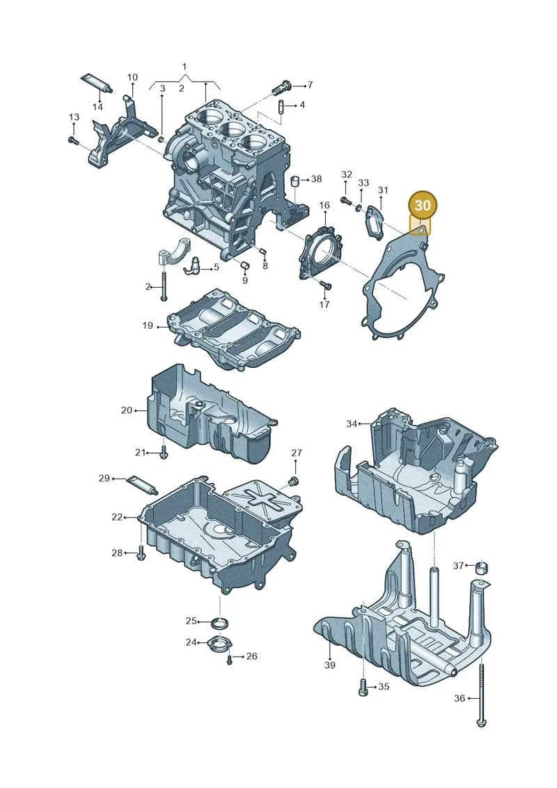 03P103645 — Volkswagen Polo (2009-2014) diagram 677103260, position 30