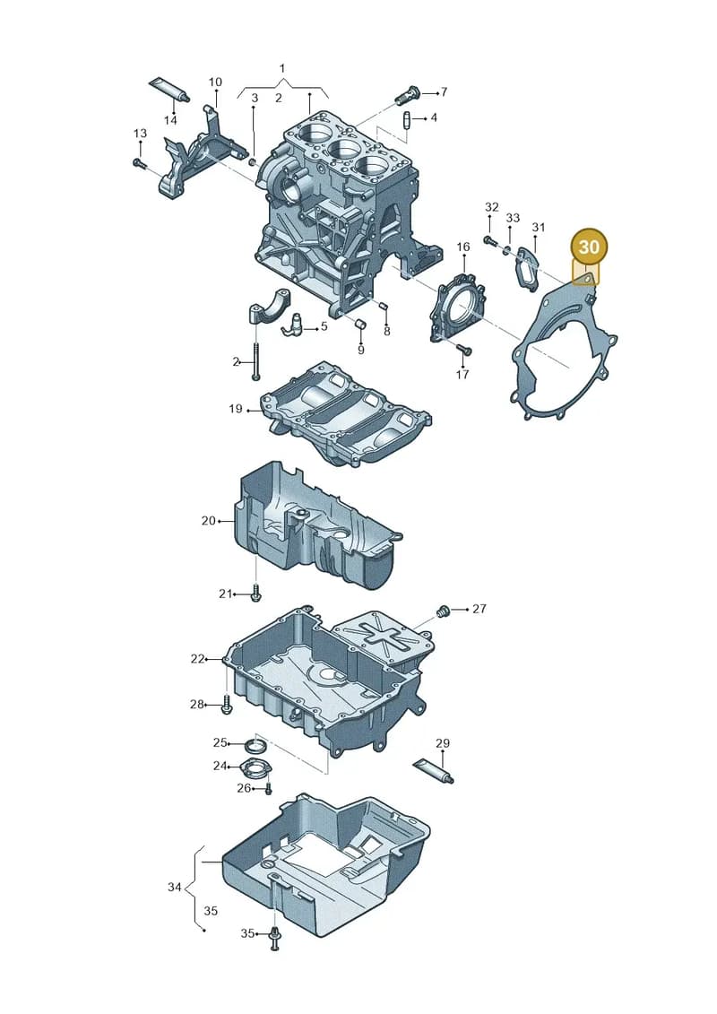 03P103645 — Volkswagen Polo (2012-2014) diagram 672103150, position 30