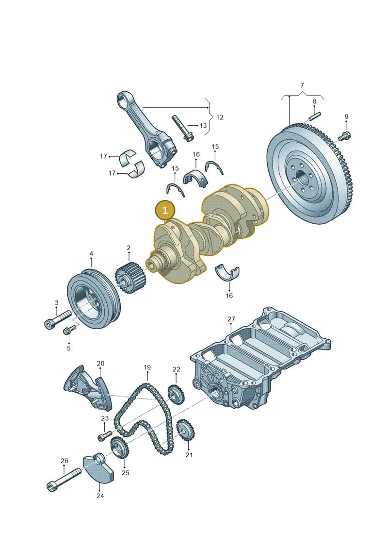 03P105021A — Volkswagen Polo (2012-2014) diagram 672105400, position 1