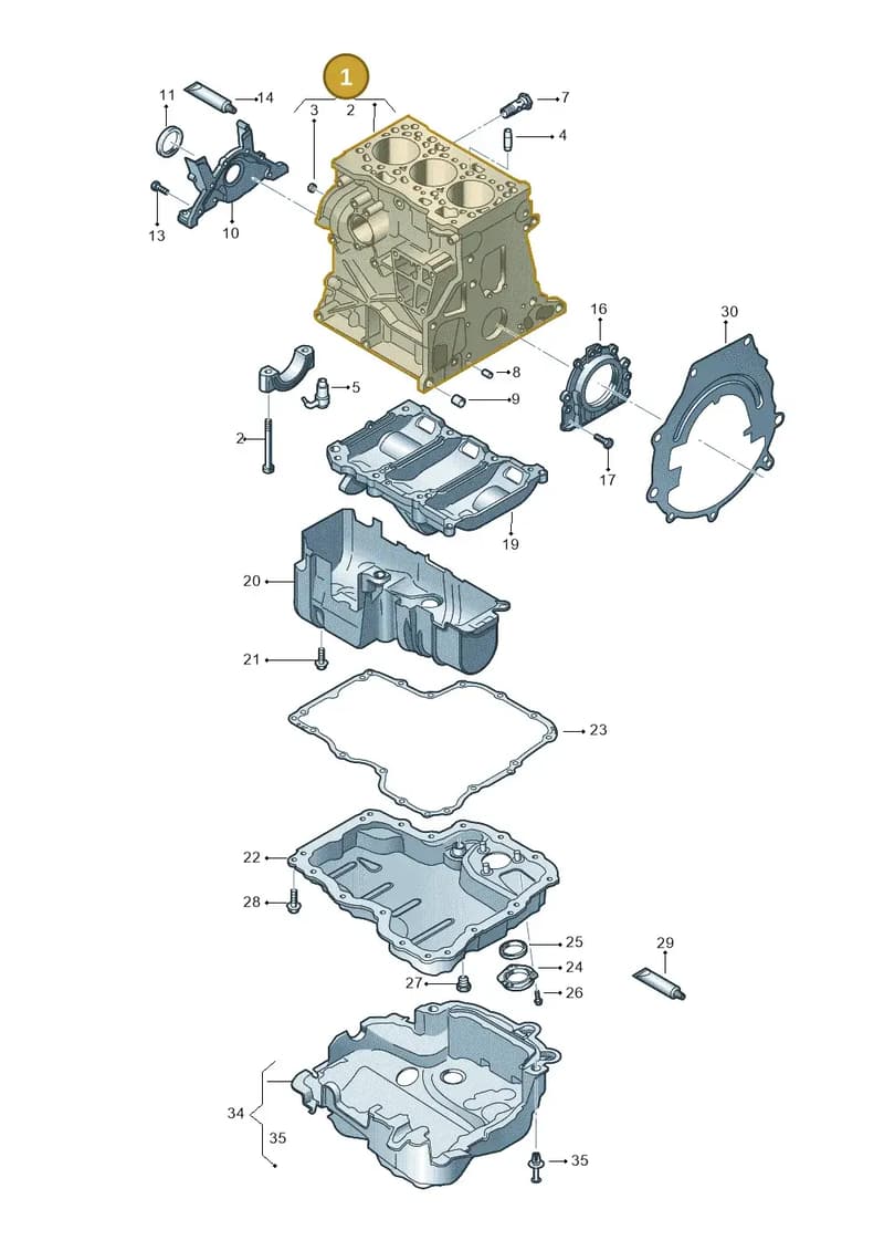 04B103011T — SEAT Toledo (2015-2019) diagram 773103150, position 1