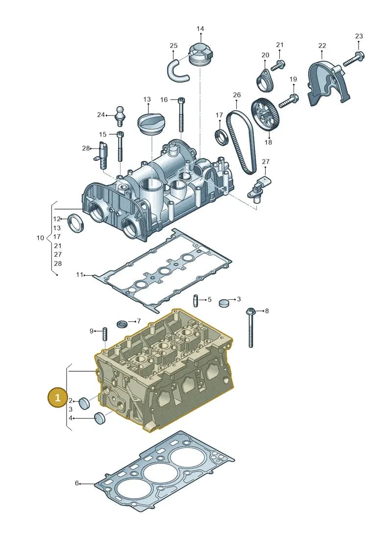 04C103063PX — Volkswagen up! (2016-2023) diagram 723103500, position 1
