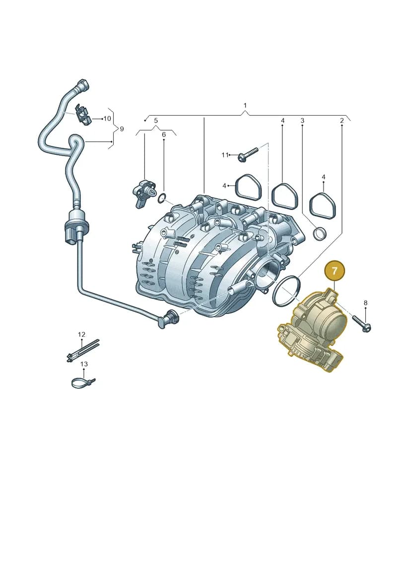 04C133062J — Volkswagen Polo (2017-2025) diagram 837133010, position 7