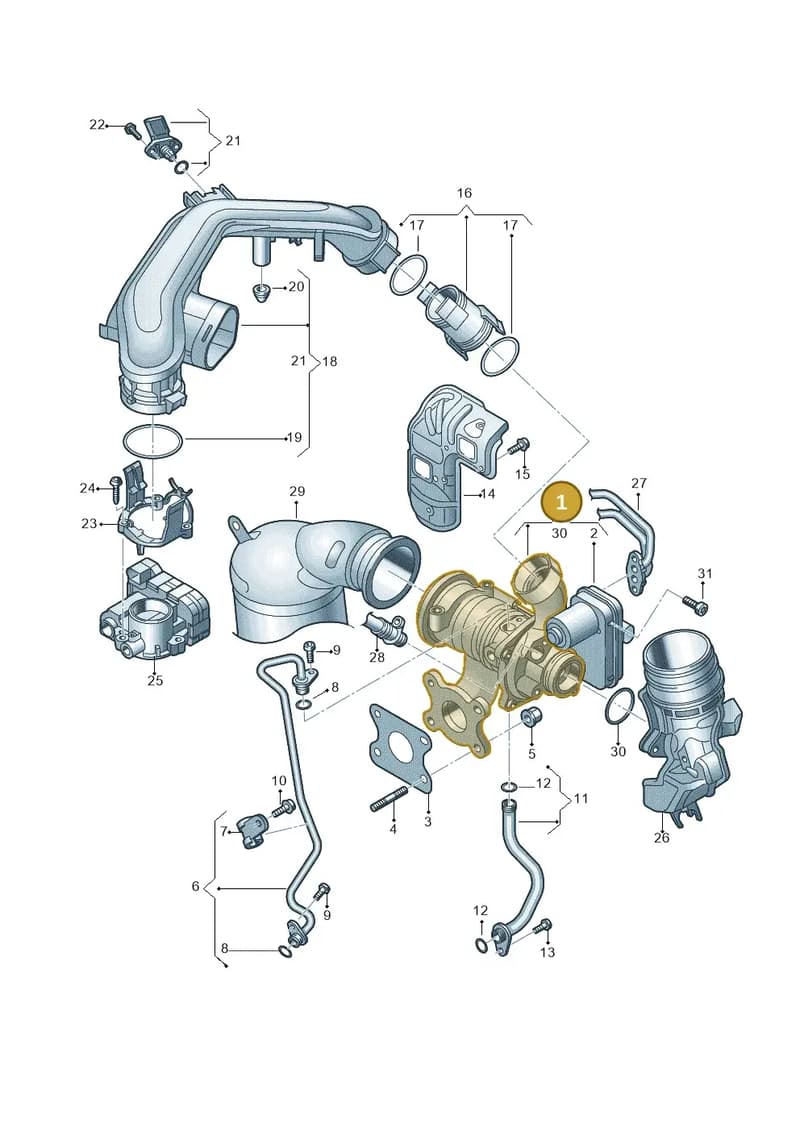04C145703HX — Volkswagen T-Roc (2017-2025) diagram 773145390, position 1