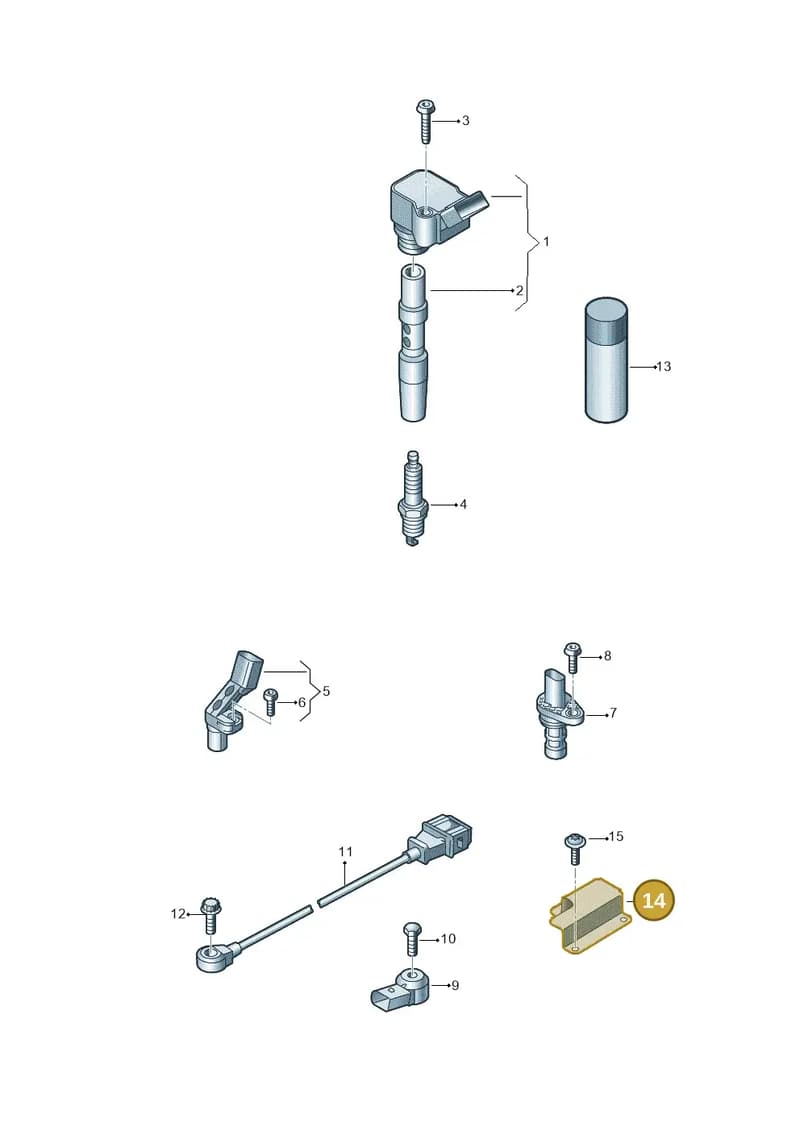 04C253046B — Audi A3 Sportback (2016-2020) diagram 849905000, position 14